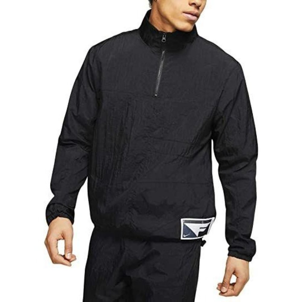 Nike Flight Basketball Black Half-Zip Jacket CN850